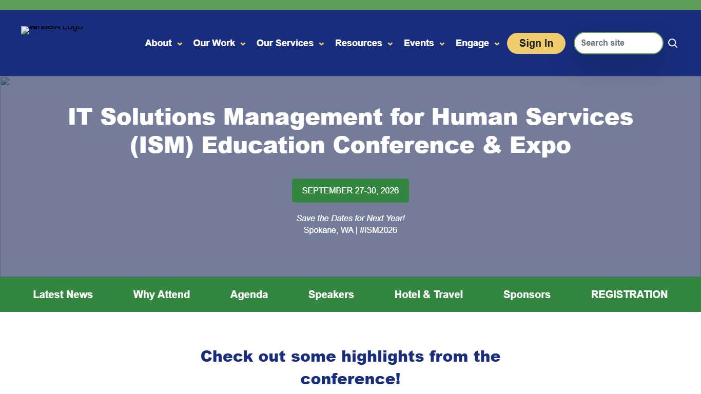 IT Solutions Management for Human Services (ISM) Education Conference & Expo - APHSA